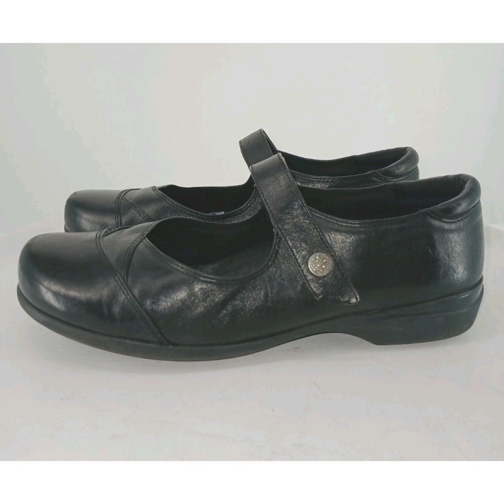 ABEO Abby Black Leather Mary Janes Pro-System Smart Comfort Shoes Black 9 C133